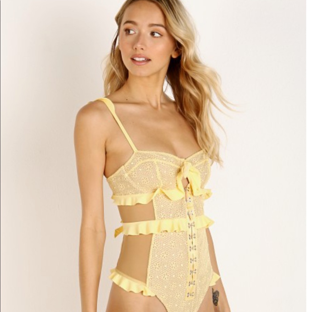 NWT For Love and Lemons Elle Lemonade Swimsuit